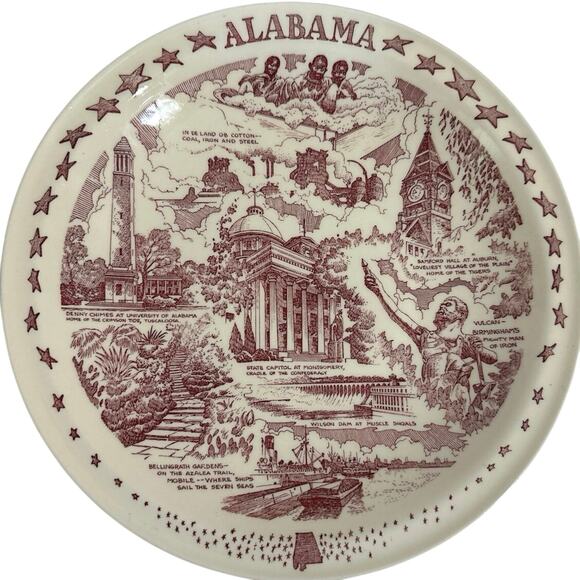Alabama collective 10” decorative plate, with wall hanger. - Picture 1 of 5